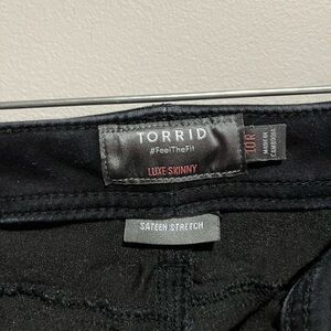 Torrid black Sateen jeans
